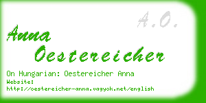 anna oestereicher business card